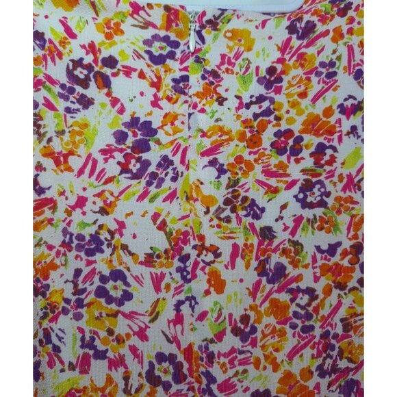 Julia Jordan Floral Ruffle Maxi Dress Women( 8) Multicolor V Neck Short Sleeve. - Picture 12 of 14